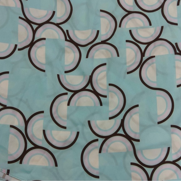 Phardi made in Turkey baby blue brown rainbow asymmetrical top. Size 38/M - Picture 6 of 10